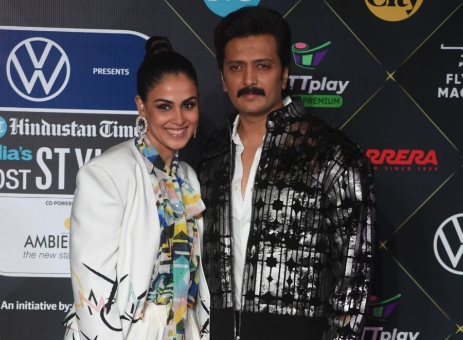 Mumbai: Actor Riteish Deshmukh and Genelia D'Souza at HT's India's Most Stylish Awards 2023,in Mumbai,on Sunday, May 7, 2023. (Photo:IANS)