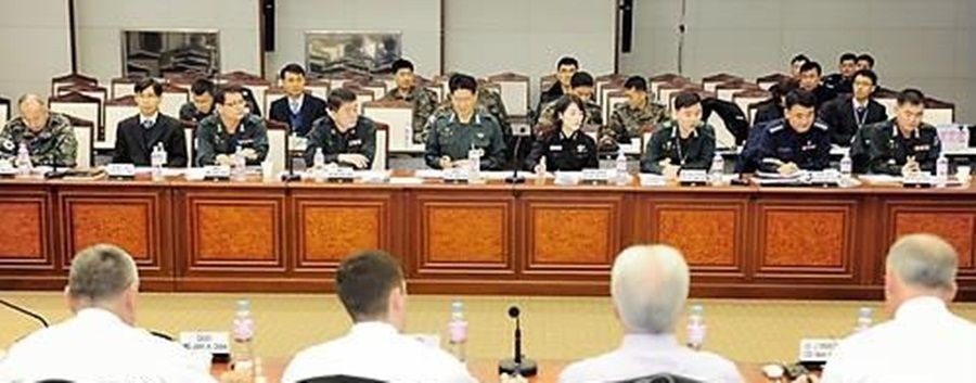 This file photo, provided by South Korea's defense ministry, shows South Korean and U.S. officials engaging in the first session of the Cyber Cooperation Working Group in Seoul on Feb. 7, 2014.(Yonhap/IANS)
