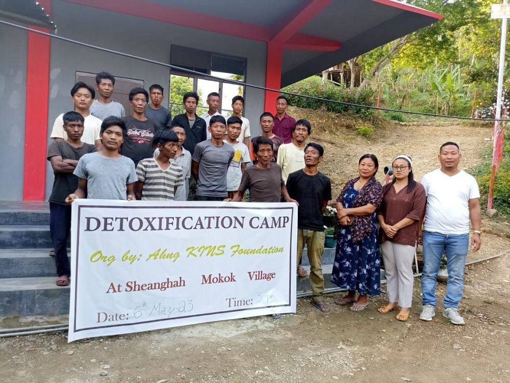The Ahng Kins Foundation, a society founded by Ahng families of Sheanghah Mokok village, Mon, organised its 2nd phase Home Detoxification Camp on May 6. “Sheanghah Mokok village has 85% of drugs victimized households. Family relations, Children education, church activities, quality of life, society.... all are hampered. So with soul aim to bring changes the society initiated the mentioned program,” informed a press release from the foundation. It further extended special thanks to C Manpho Shahkailem (BDO), W Mopa Konyak (BDO), Dr Chenjei, Wangchah, KBBB Youth Secretary, JACAO (society), and to all well wishers.