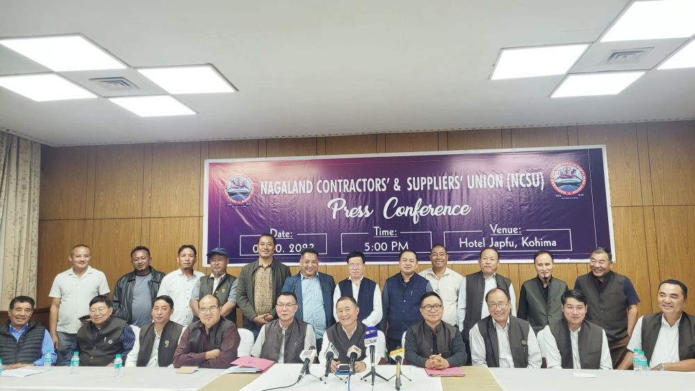 NCSU officials during press conference in Kohima on October 5. (Morung Photo)