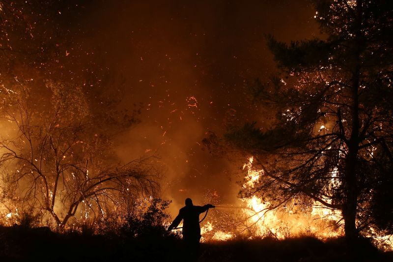 Fire resurges on Greece's Evia, challenges firefighters