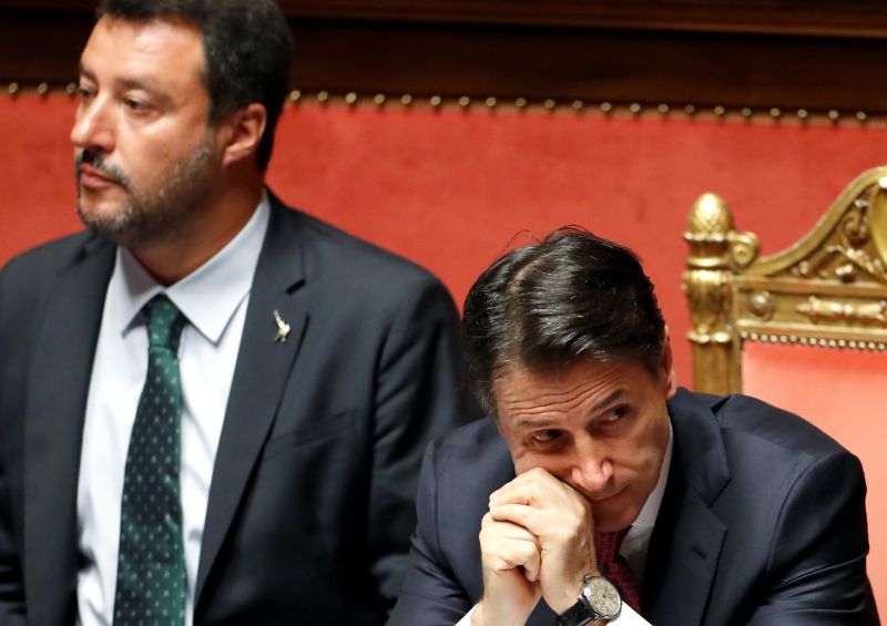 Italian PM to resign, denounces Salvini for sinking government