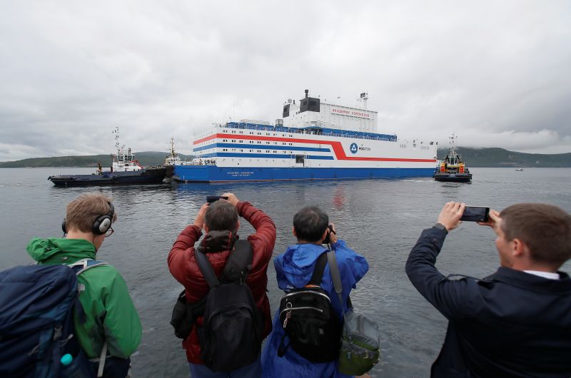 Russia's first seaborne nuclear power plant sets sail across Arctic