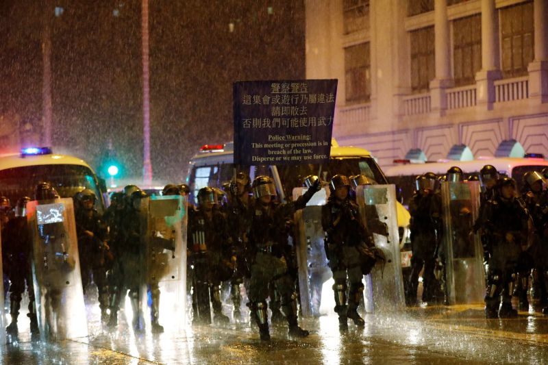 Hong Kong government warns of great danger after weekend of violence
