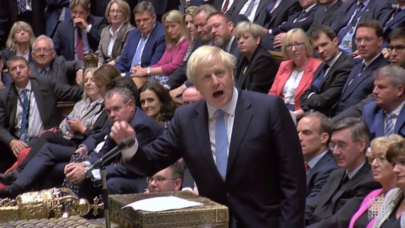 British PM Johnson tells parliament: You can tie my hands, but I will not delay Brexit