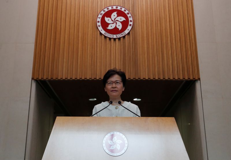 Hong Kong leader warns against interference, escalation of violence
