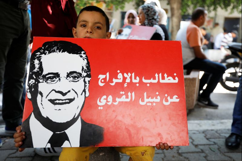 Jailed Tunisian presidency front-runner starts hunger strike
