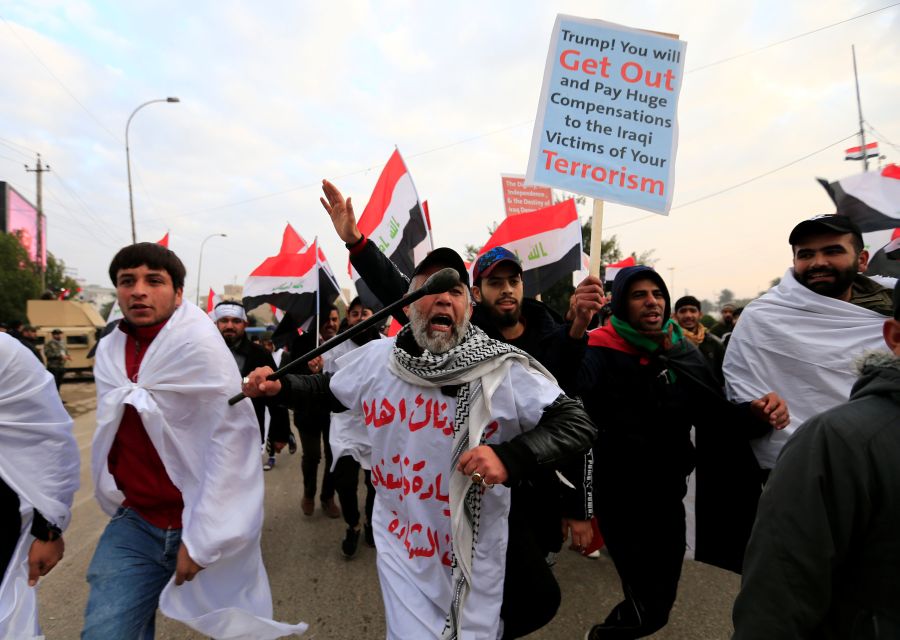 'No, No America': Iraq protesters demand U.S. military pullout