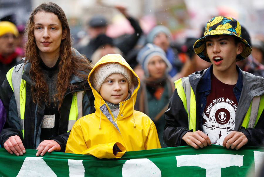 'The world is on fire,' Greta Thunberg tells UK climate rally
