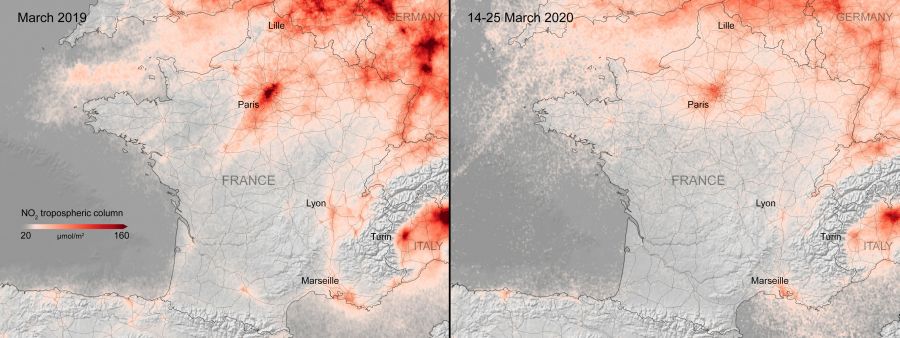 Air pollution plunges in European cities amid coronavirus lockdown - satellite data