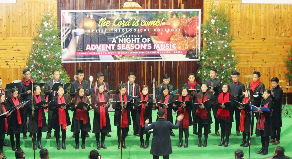 A performance at the inauguration of the Baptist institute of Church Music (BICum) on December 13 at Baptist Theological College, Pfutsero. 