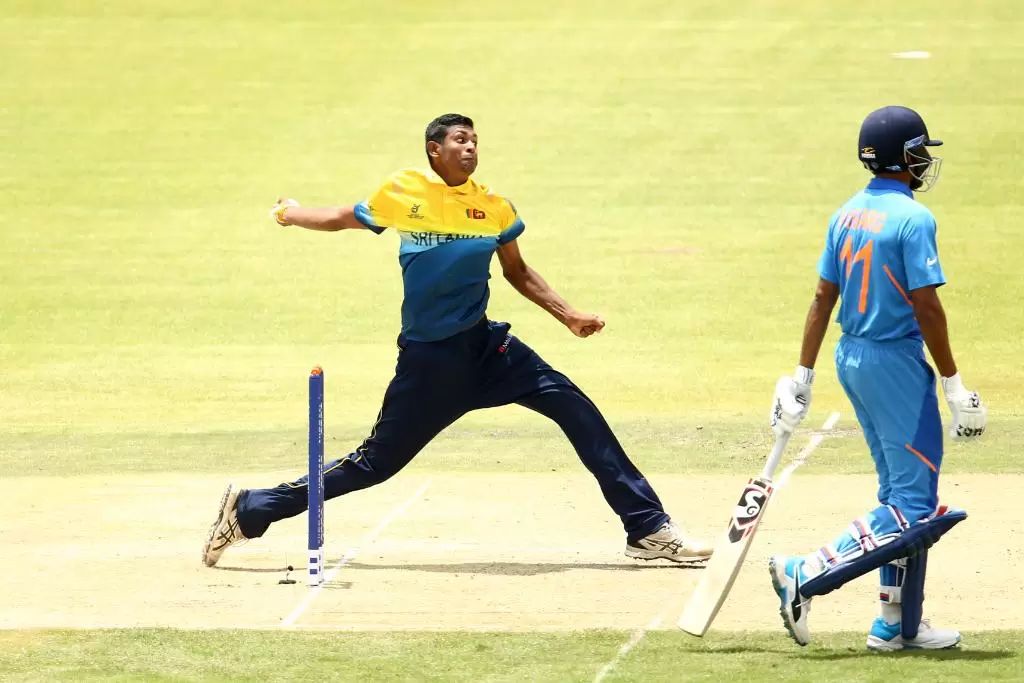 Pathirana's bowling action is quite similar to that of his icon and Sri Lanka legend Lasith Malinga (Twitter: @ICC)