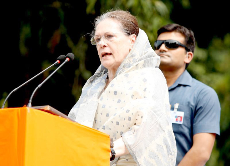 Sonia targets BJP, slams ‘politics of falsehood’