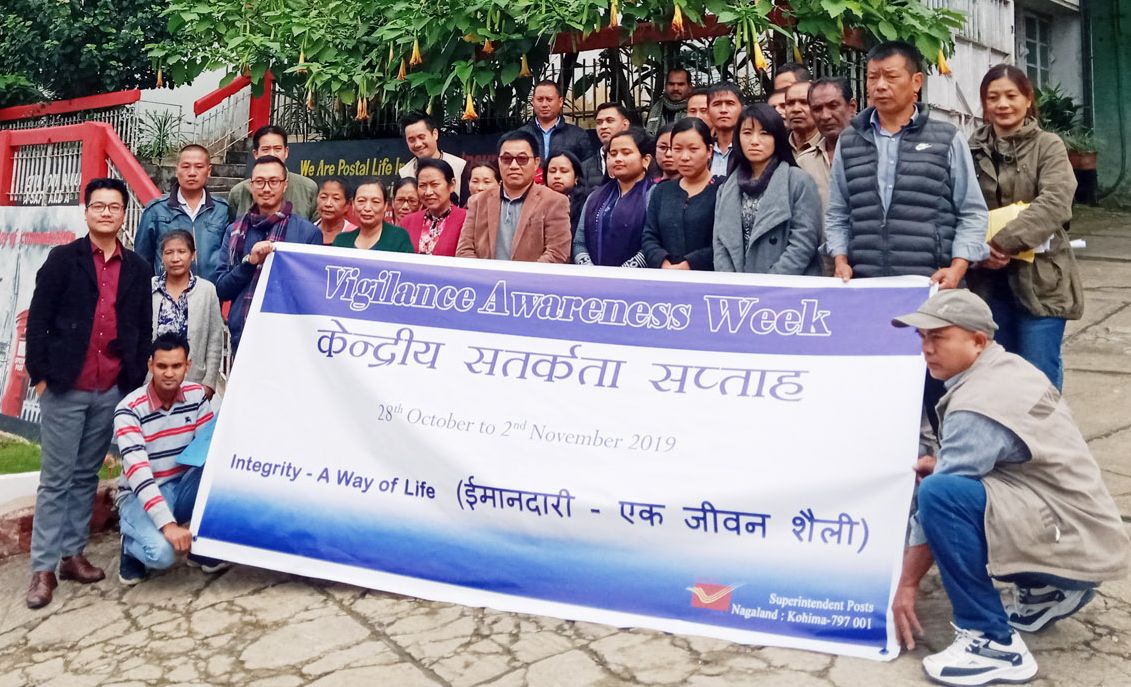 Post office Nagaland Div observes Vigilance Awareness Week 2019