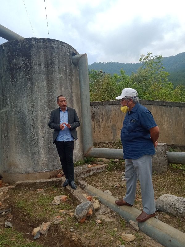 Advisor Kire inspects augmentation of water supply project to Kohima town