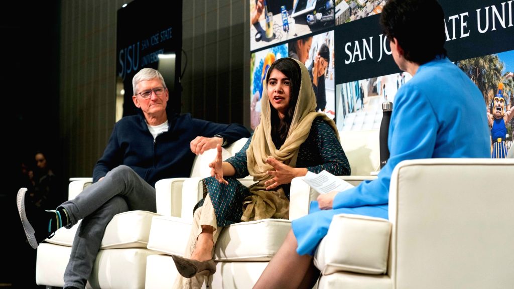 Cook, Malala discuss importance of teaching girls to code