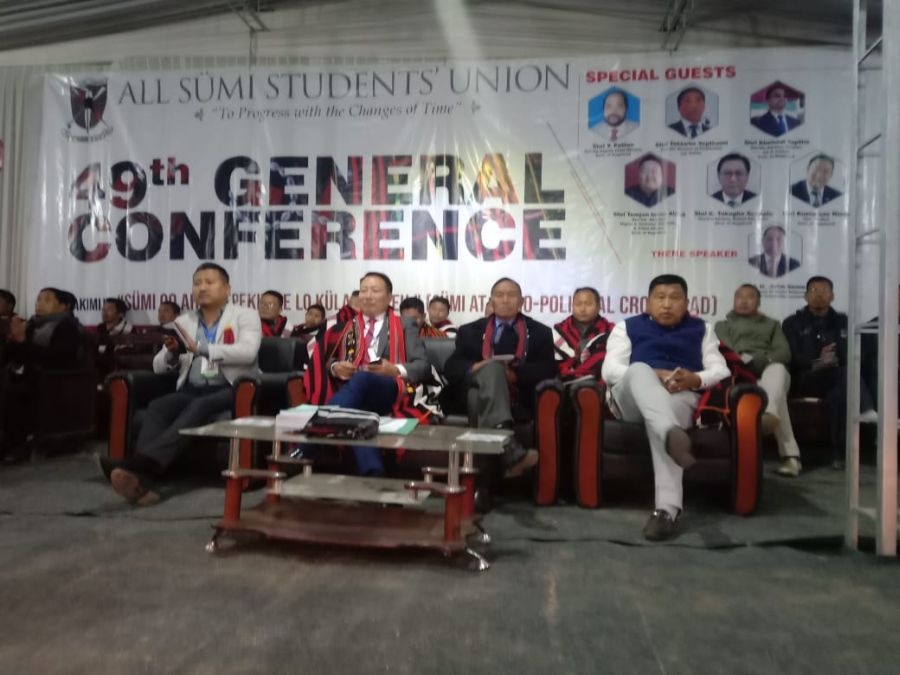 MLA Azo Nienu and others 49th session of All Sumi Students Union (SKK) in Yehemi on January 21.