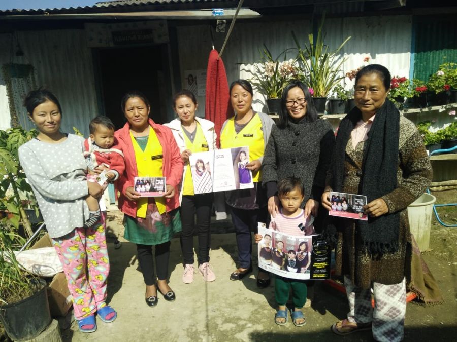 Door to door campaign in Phek for girl child