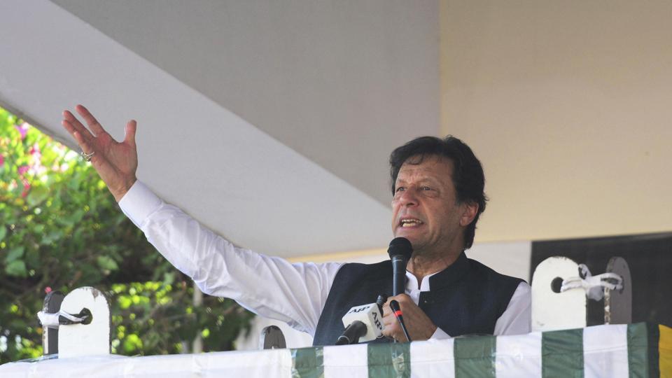 Pakistan's Prime Minister Imran Khan addresses a rally in Muzaffarabad, Pakistan-occupied Kashmir(Photo: AP)