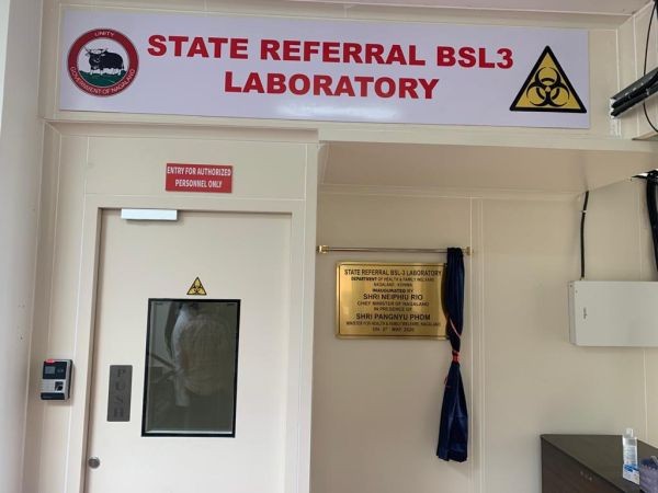 The BSL-3 lab at NHAK Kohima, which was inaugurated by Nagaland Chief Minister on May 21. (Photo Courtesy: @pangnyu/Twitter)