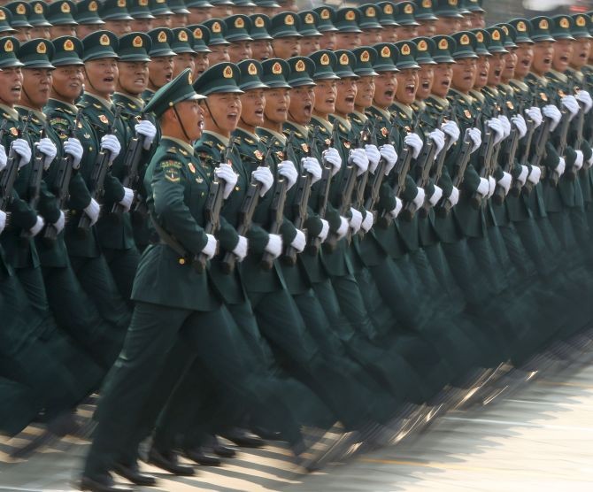 China's total defence spending in 2019 only amounted to a quarter that of the United States, the world's largest defence spender, while the per capita expenditure was just about one-seventeenth. Photograph: Andrea Verdelli/Getty Images