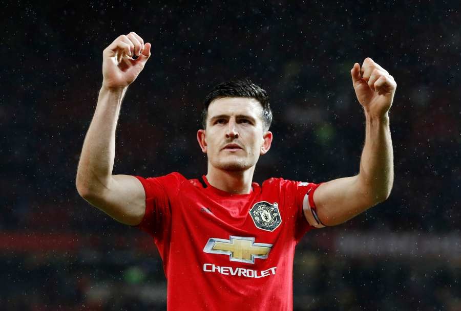 Manchester United's Harry Maguire celebrates after the match (REUTERS/Phil Noble/File Photo)