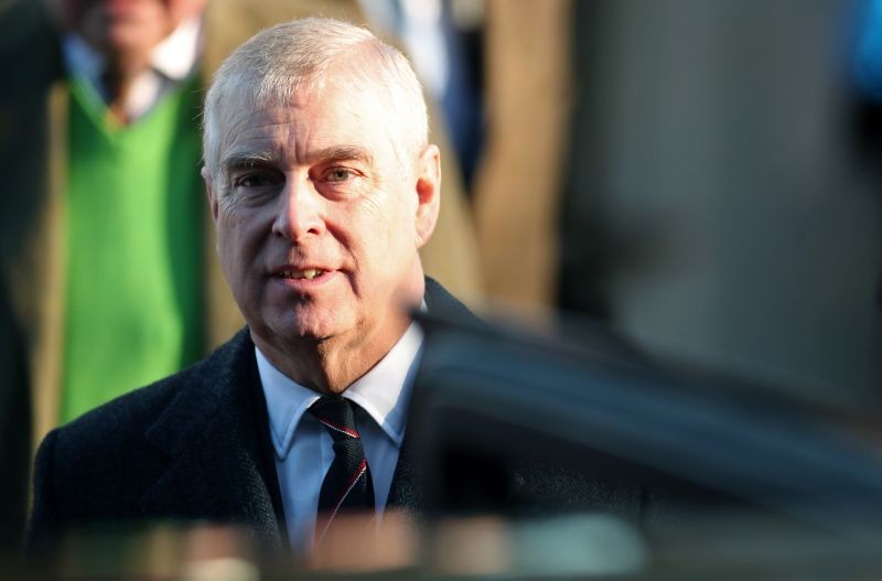 Britain's Prince Andrew leaves St. Mary the Virgin church in Hillington, near royal Sandringham estate, in Norfolk, Britain on January 19, 2020. (REUTERS File Photo)