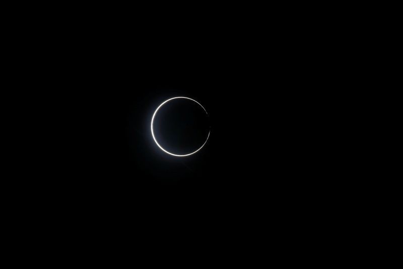Ring of fire is seen during the solar eclipse at Budai township, Chiayi county, Taiwan on June 21, 2020. (REUTERS Photo)
