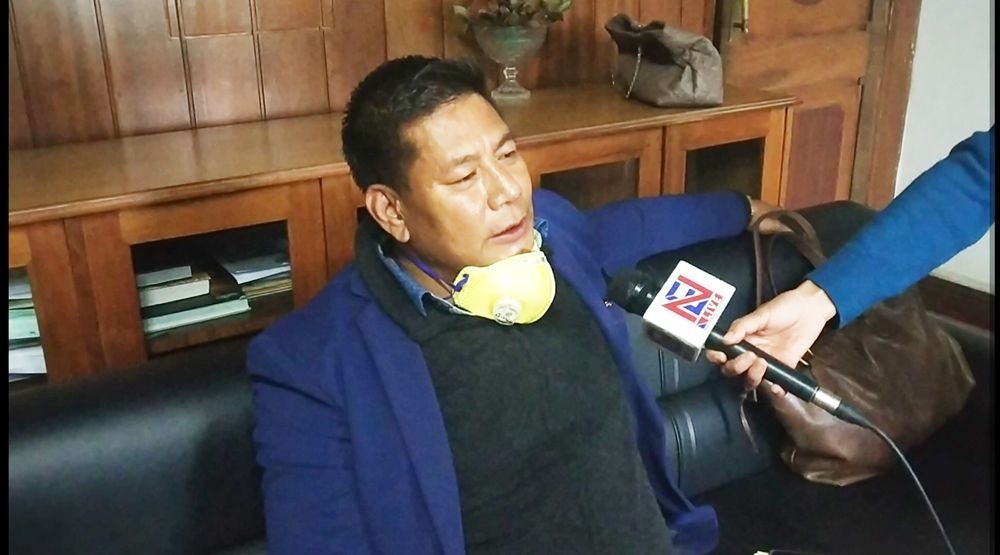 ENPO President Kekongchim Yimchunger addressing media persons on June 6.