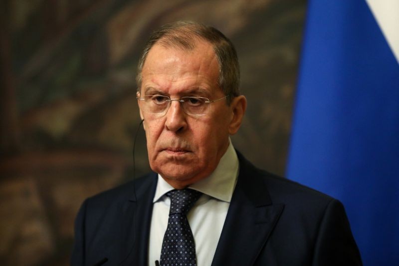 Russia's Foreign Minister Sergei Lavrov attends a news conference following a meeting with Iran's Foreign Minister Mohammad Javad Zarif (not pictured) in Moscow, Russia on June 16, 2020. (REUTERS Photo)