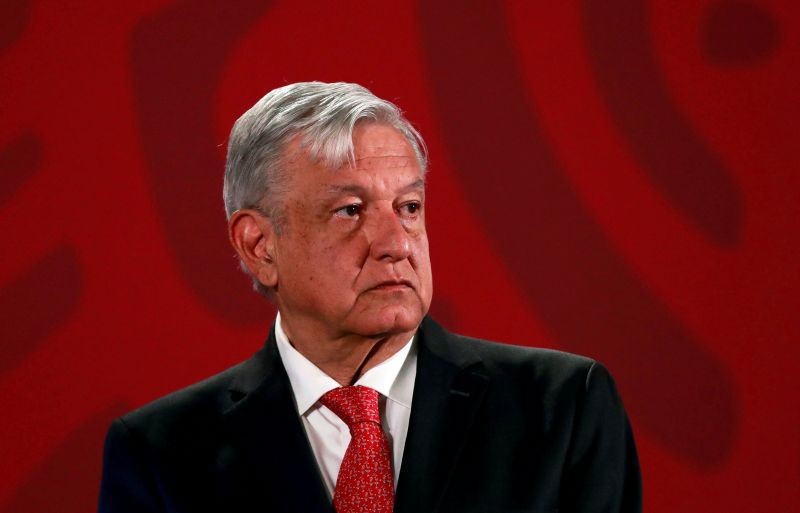 Mexico's President Andres Manuel Lopez Obrador holds a news conference at the National Palace in Mexico City, Mexico on March 17, 2020. (REUTERS File Photo)