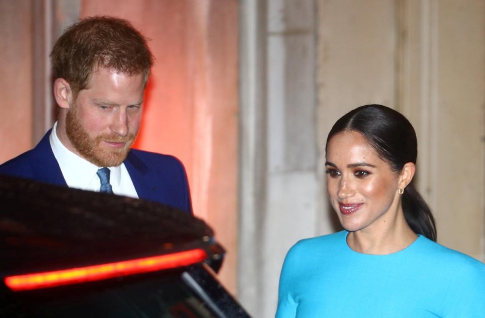 Britain's Prince Harry and his wife Meghan, Duchess of Sussex, leave after attending the Endeavour Fund Awards in London, Britain March 5, 2020. REUTERS/Hannah McKay/File Photo