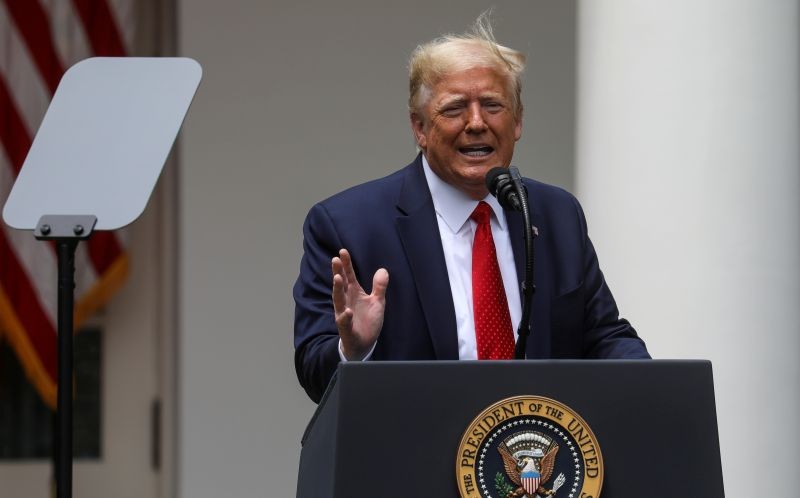 U.S. President Donald Trump speaks prior to signing an executive order on police reform at a ceremony in the Rose Garden at the White House in Washington, US on June 16, 2020. (REUTERS Photo)