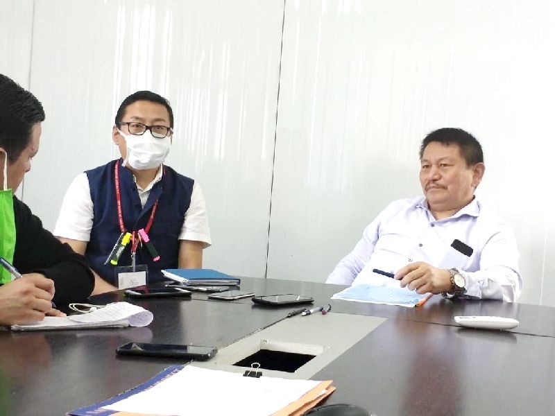 (Left to right) Nodal Officer, IDSP, Dr Nyan Kikon and Principal Director, Health and Family Welfare, Dr Vizolie Suokhrie during a press conference in Kohima on June 25.