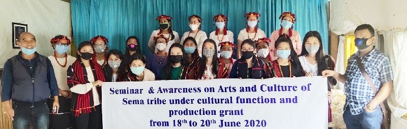Some of the participants and others during the three-day long seminar and awareness on arts and culture of Sema Naga held from June 18 to 20 in Dimapur and Kohima. (Photo Caption: KQWS)