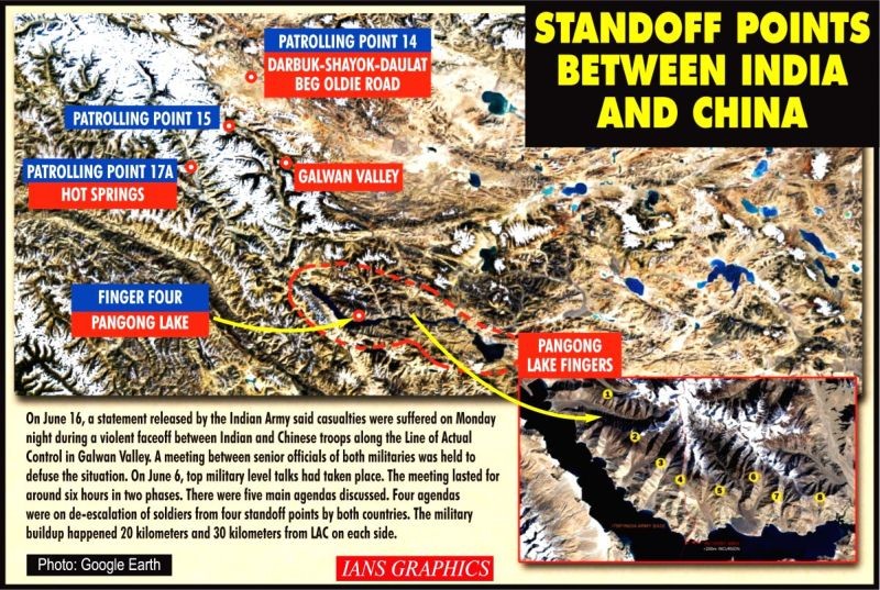 Standoff points between India and China. (IANS Infographics)