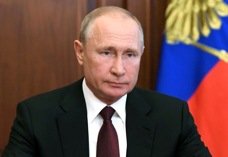 Russia's President Vladimir Putin delivers a televised address to the nation in Moscow, Russia on June 23, 2020. (REUTERS File photo)