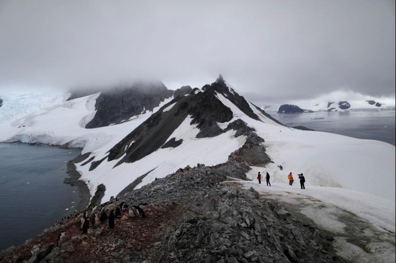 People walk along Orne Harbour, Antarctica on February 6, 2020. (Reuters File Photo)