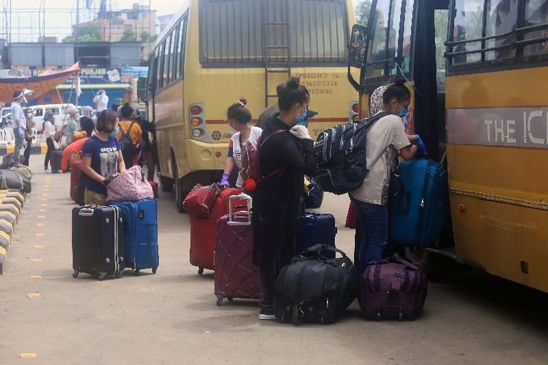 Returnees from the special train which arrived at Dimapur Railway Station from Thiruvananthapuram on June 13. (Morung Photo by Soreishim Mahong)