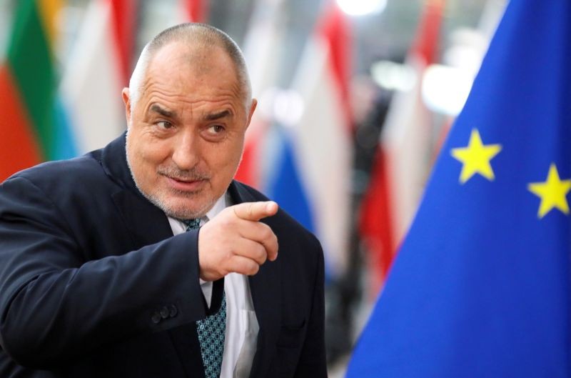 Bulgarian Prime Minister Boyko Borissov gestures as he arrives for the second day of the European Union leaders summit, held to discuss the EU's long-term budget for 2021-2027, in Brussels, Belgium on February 21, 2020. (REUTERS File Photo)