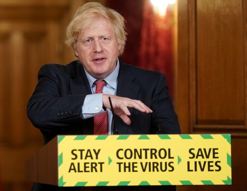 Britain's Prime Minister Boris Johnson speaks during a daily briefing to update on the coronavirus disease (COVID-19) outbreak, at 10 Downing Street in London, Britain on June 10, 2020. (REUTERS Photo)