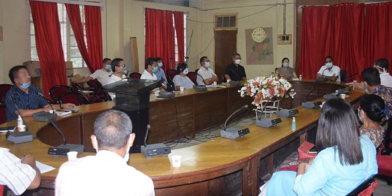 DC Dimapur Anoop Khinchi IAS addressing the DTF Dimapur on July 31. (DIPR Photo)