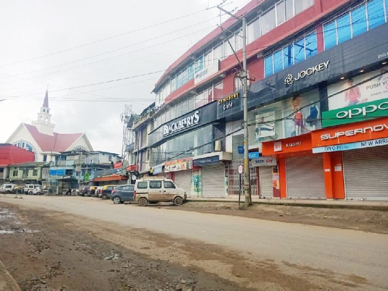 Kohima town wears a deserted look. The AKMWP stated that the first phase of total lockdown within Kohima municipality passed off peacefully with no untoward incidents reported from any of the wards in Kohima. (Morung Photo)