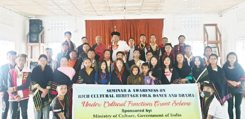 Participants of the ‘Rich cultural heritage - folk dance and drama’ seminar organised by the Vikehie Welfare Society, Viswema  from July 10 to 12.