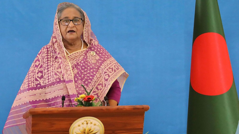Prime Minister Sheikh Hasina was virtually addressing the general debate at the 75th United Nations General Assembly on September 26, 2020. Photo: PID