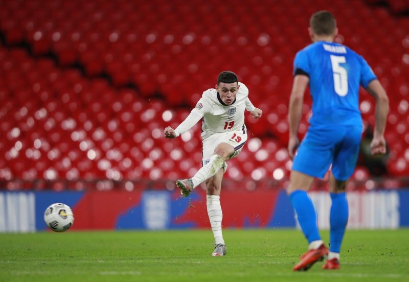 England's Phil Foden scores their fourth goal Pool via REUTERS/Ian Walton