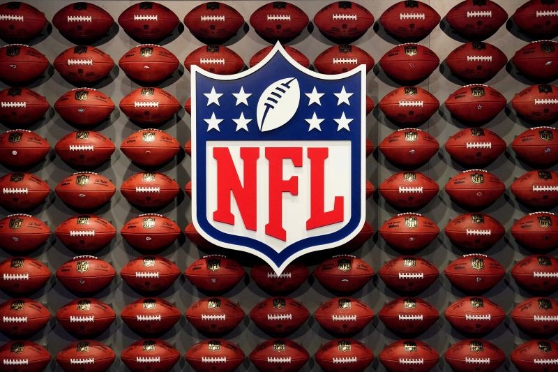 The NFL logo is pictured at an event in the Manhattan borough of New York City, New York, U.S., November 30, 2017. REUTERS/Carlo Allegri
