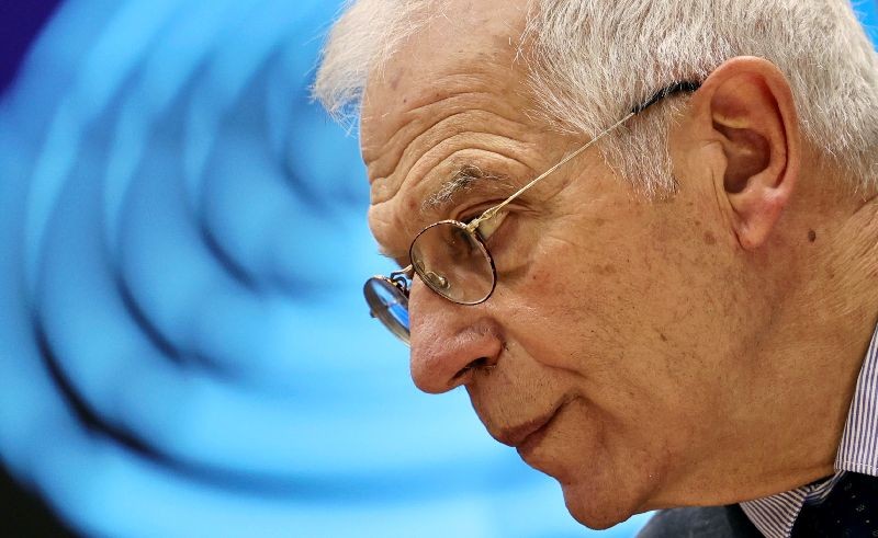 High Representative and vice-president of the European Commission Josep Borrell speaks during a plenary session at the EU Parliament in Brussels, Belgium November 24, 2020. Olivier Matthys/Pool via REUTERS