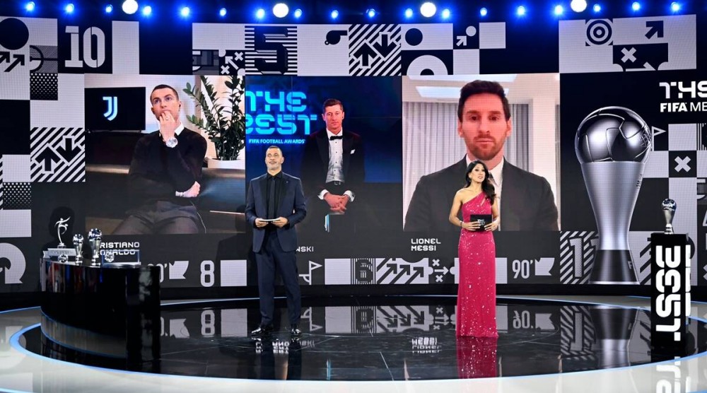 Robert Lewandowski won the best player award during the Best FIFA Football Awards Ceremony in Zurich, Switzerland. (AP)