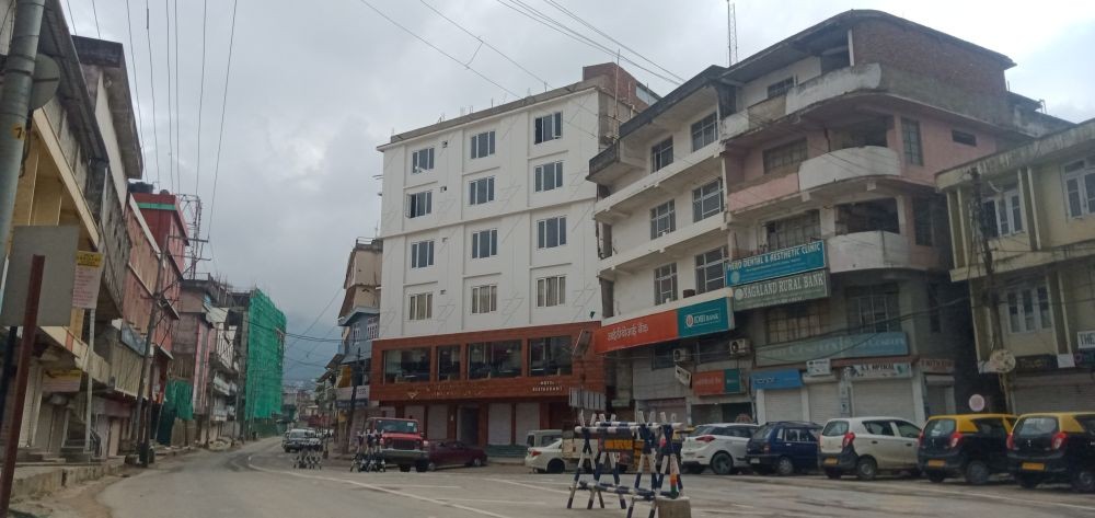 The busy market area of Old NST station in Nagaland’s state capital Kohima wears deserted look on day 12th of the total lockdown on May 26. (Morung Photo)